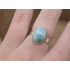 Echt zilveren ring met Larimar